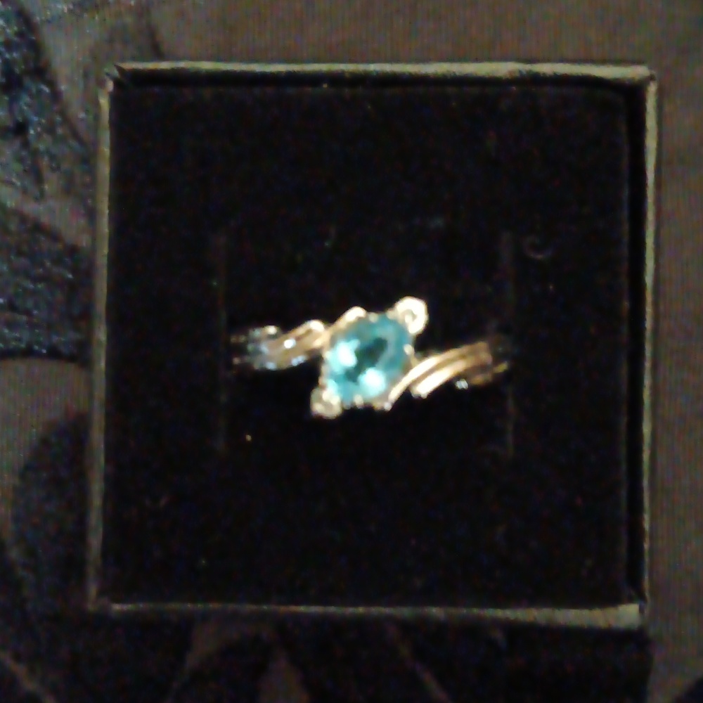 Swiss Blue Topaz Sterling Silver With Crystals
